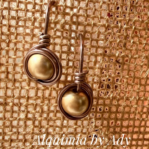 Alquimia Jewelry - VELVET & OLD PEARL * STATEMENT VINTAGE EARRINGS
